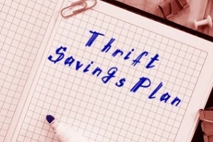 thrift savings plan written on notebook